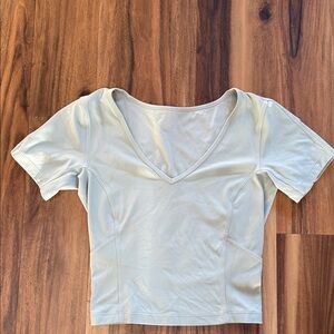 Lululemon V-Neck Short Sleeve Women’s Top in Light Sage